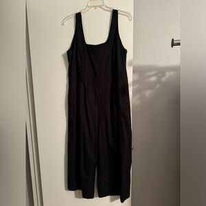 Banana Republic Black Linen Wide Leg Jumpsuit Sz 14